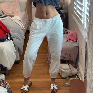 brandy melville white rosa sweats